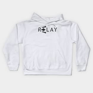 Relay Logo - Black Kids Hoodie